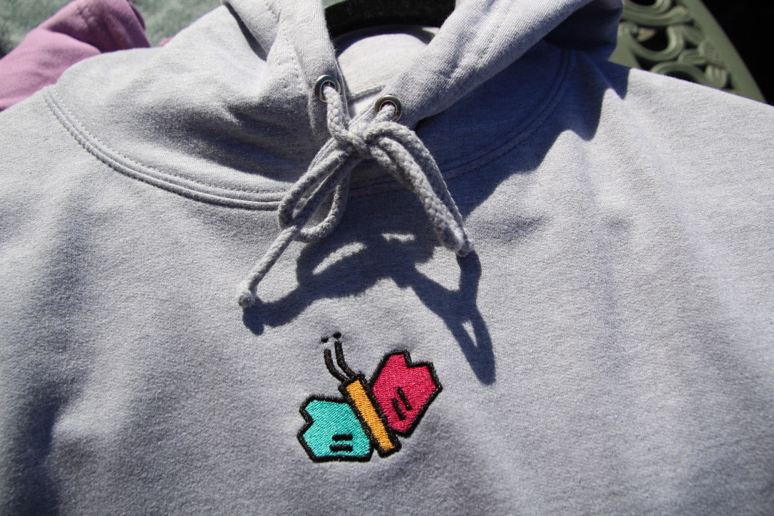 Butterfly Hoodie - Heather Grey